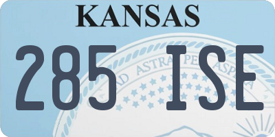 KS license plate 285ISE