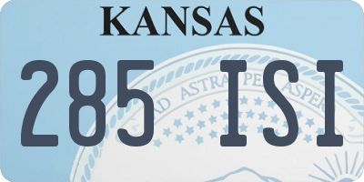 KS license plate 285ISI