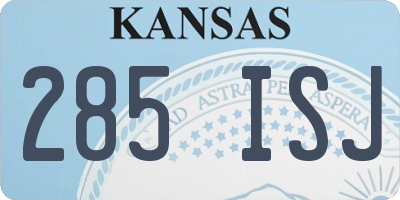 KS license plate 285ISJ