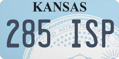KS license plate 285ISP