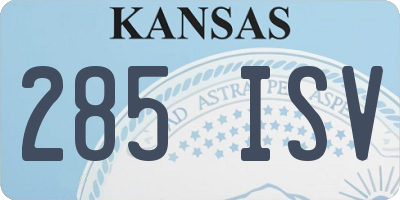 KS license plate 285ISV