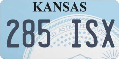 KS license plate 285ISX