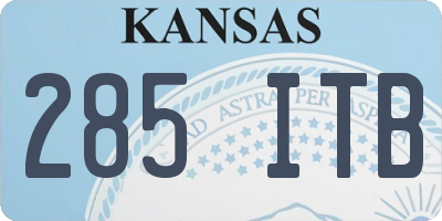 KS license plate 285ITB
