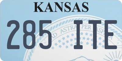KS license plate 285ITE