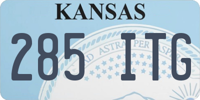 KS license plate 285ITG