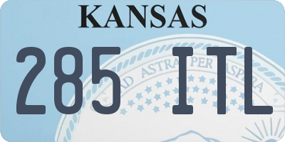 KS license plate 285ITL