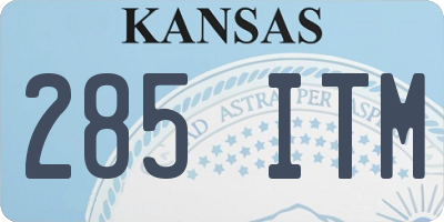 KS license plate 285ITM