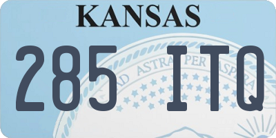 KS license plate 285ITQ