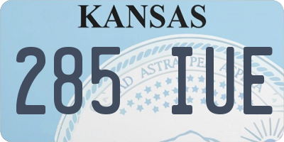 KS license plate 285IUE