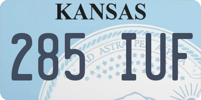 KS license plate 285IUF