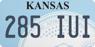 KS license plate 285IUI