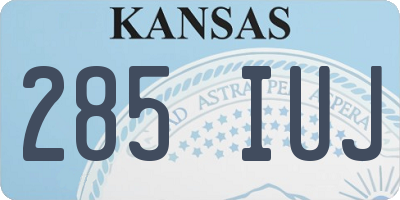 KS license plate 285IUJ