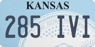KS license plate 285IVI
