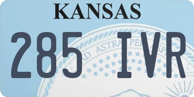 KS license plate 285IVR