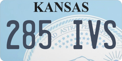 KS license plate 285IVS