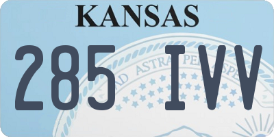 KS license plate 285IVV