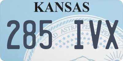 KS license plate 285IVX