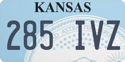 KS license plate 285IVZ