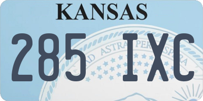 KS license plate 285IXC