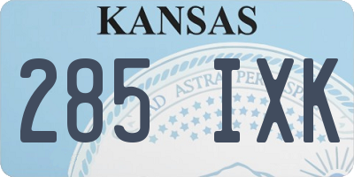 KS license plate 285IXK