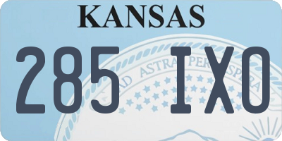 KS license plate 285IXO