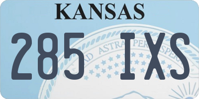 KS license plate 285IXS