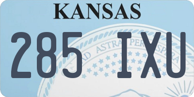 KS license plate 285IXU