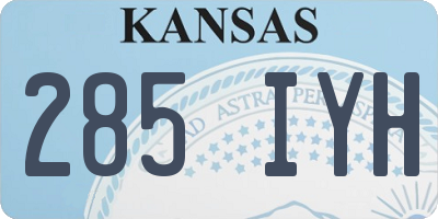 KS license plate 285IYH