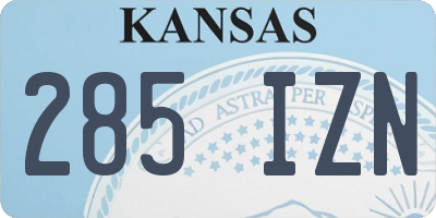 KS license plate 285IZN