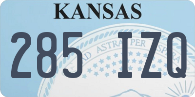 KS license plate 285IZQ