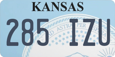 KS license plate 285IZU