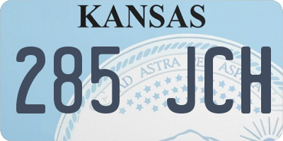 KS license plate 285JCH