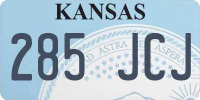 KS license plate 285JCJ
