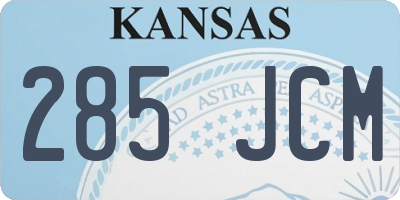 KS license plate 285JCM