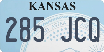 KS license plate 285JCQ