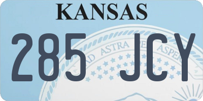 KS license plate 285JCY