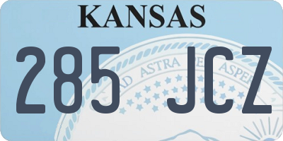 KS license plate 285JCZ