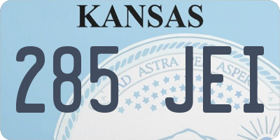 KS license plate 285JEI
