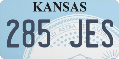 KS license plate 285JES