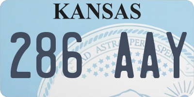 KS license plate 286AAY