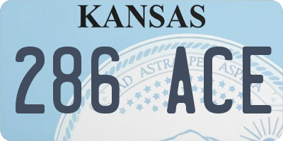 KS license plate 286ACE