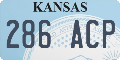 KS license plate 286ACP