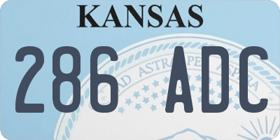 KS license plate 286ADC