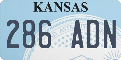 KS license plate 286ADN