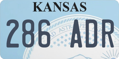 KS license plate 286ADR