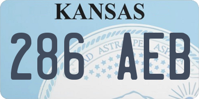 KS license plate 286AEB