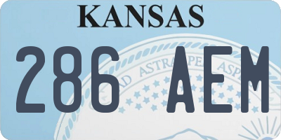 KS license plate 286AEM