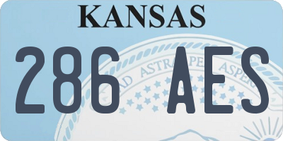 KS license plate 286AES