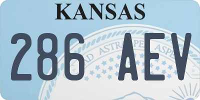 KS license plate 286AEV