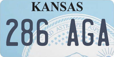 KS license plate 286AGA